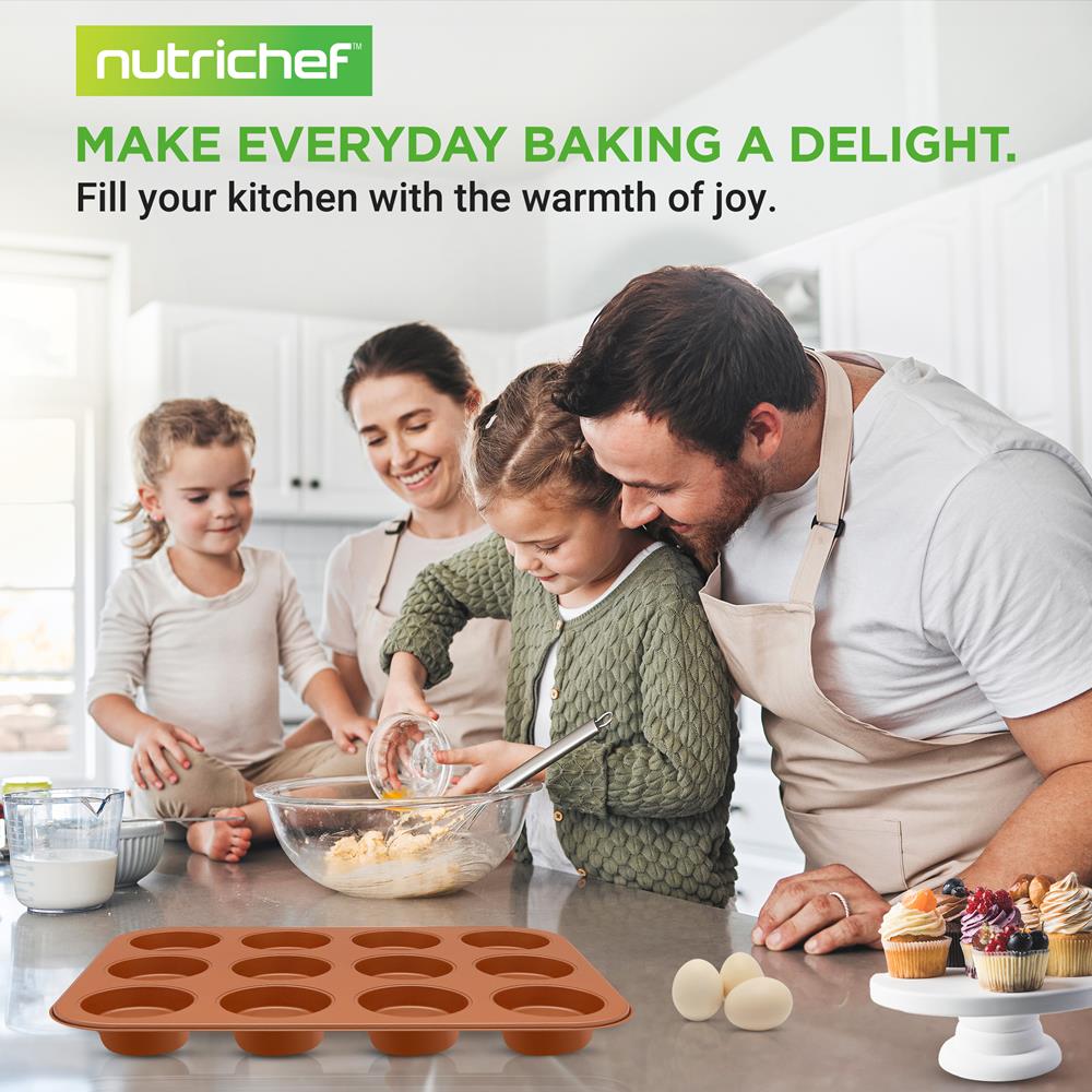 12-Cup Muffin Pan, Even Heating, Non-Stick Carbon Steel