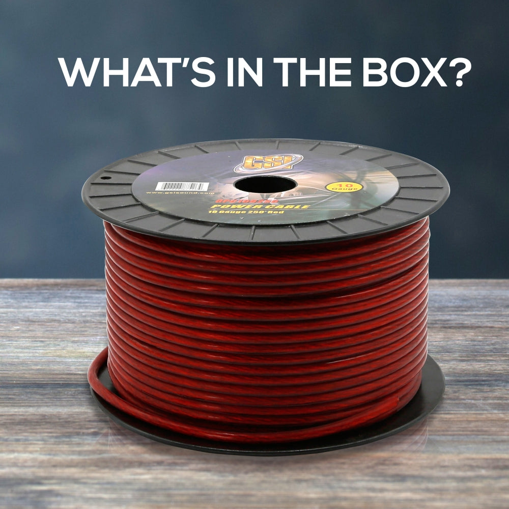 10 Gauge Power Ground Cable - High Conductivity - Red