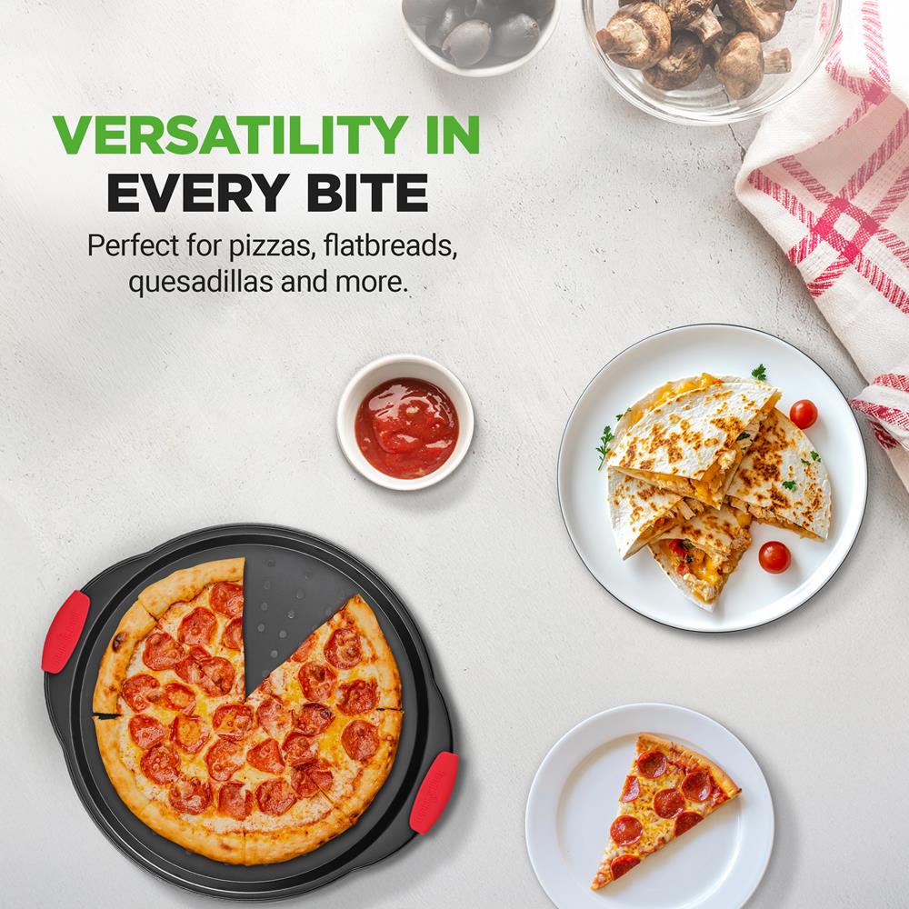 13" Nonstick Pizza Tray - Even Baking