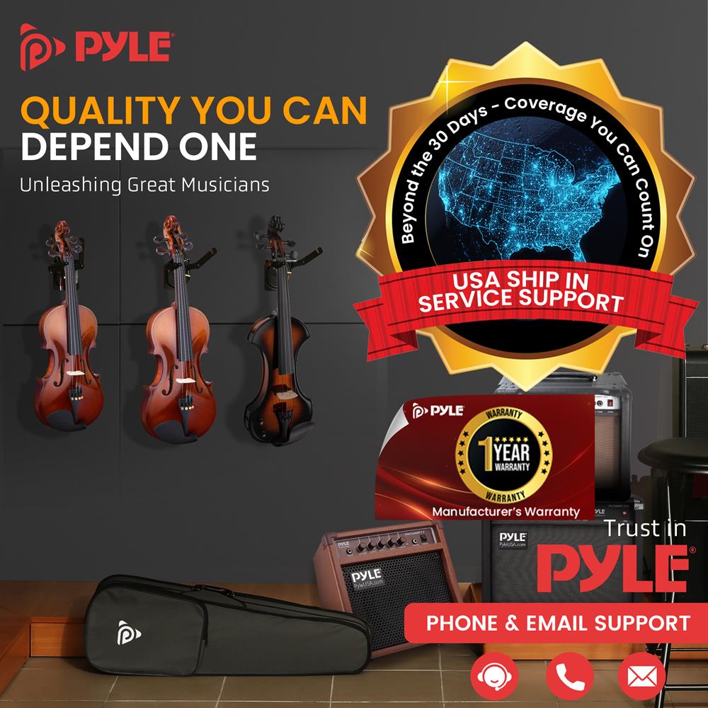 1/4 Size Violin Starter Kit, Ready to Play, Plywood Body