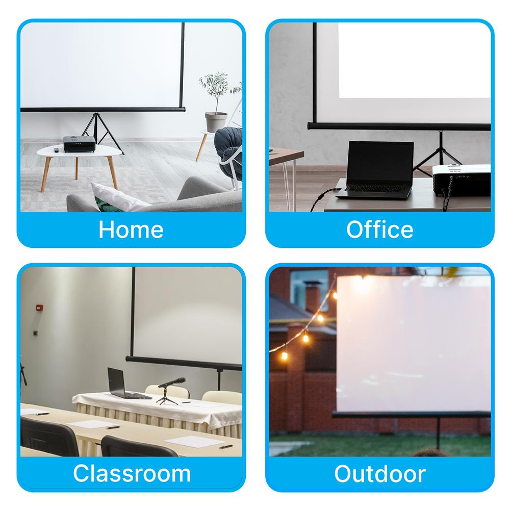 100" Portable Projector Screen, Quick Setup