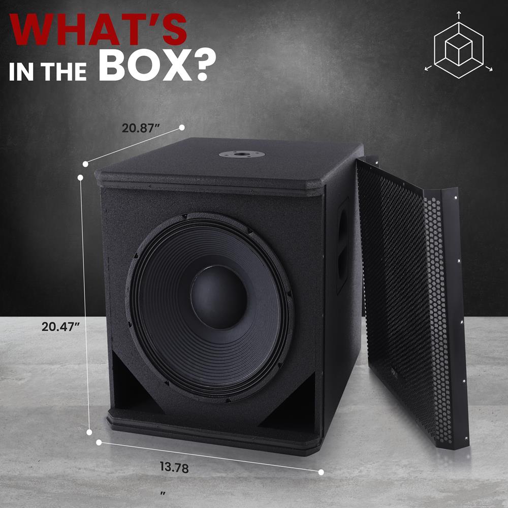 12" 1600W Subwoofer System, Louder Bass, DSP Processor