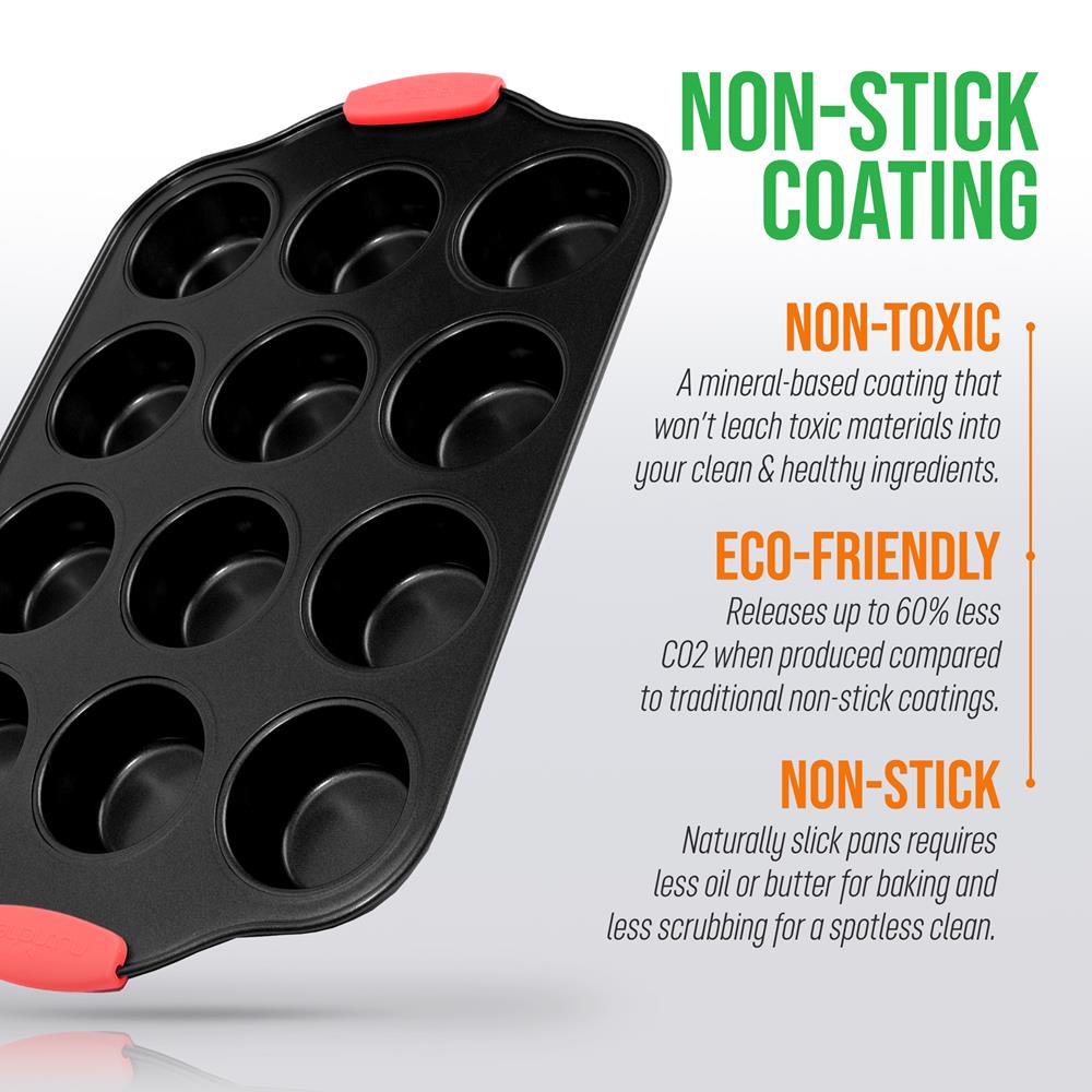 12 Cup Muffin Pan, Nonstick Carbon Steel