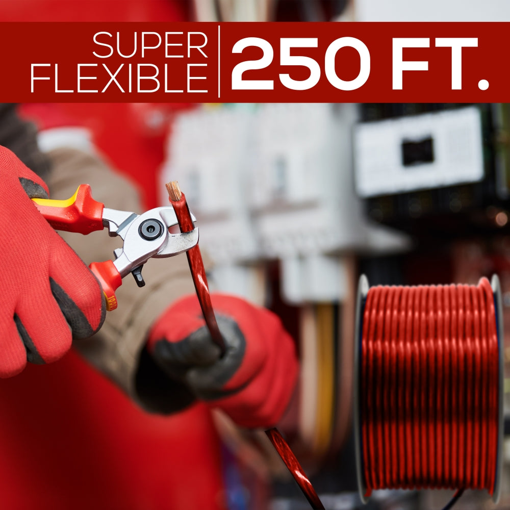 10 Gauge Power Ground Cable - High Conductivity - Red
