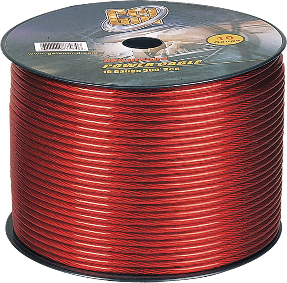 10 Gauge Power Ground Cable High Conductivity Red