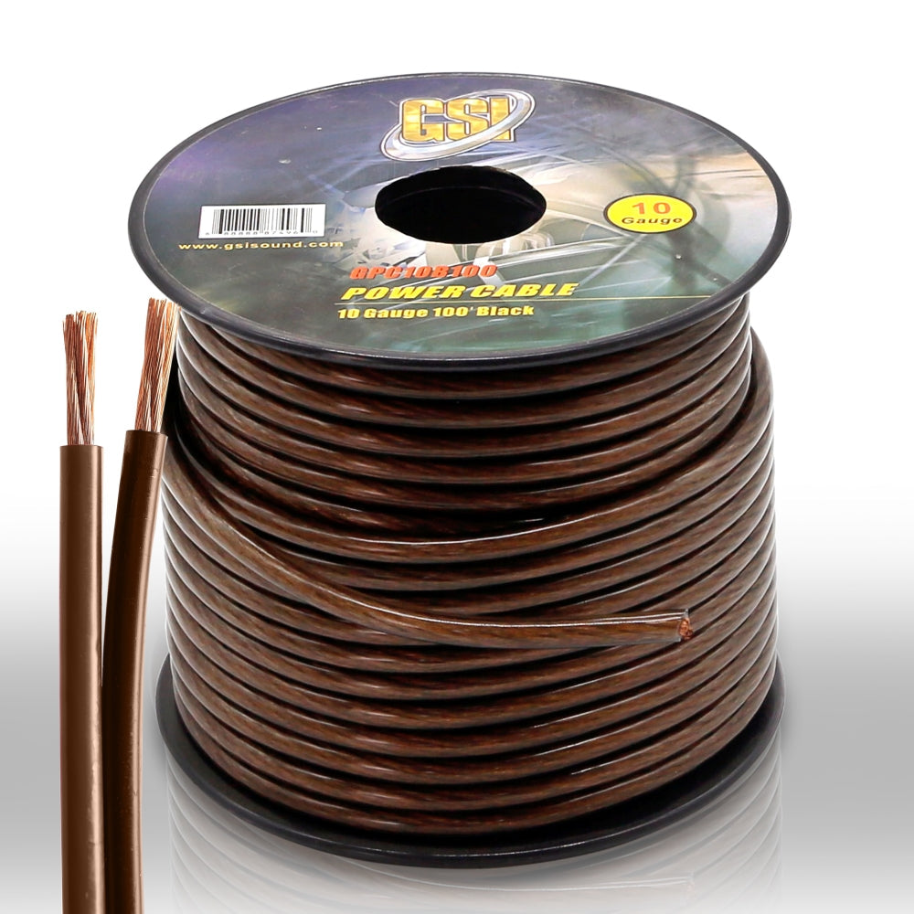 10 Gauge Power Ground Cable 250ft Oxygen-Free Copper Silver