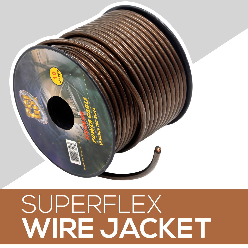 10 Gauge Power Ground Cable 250ft Oxygen-Free Copper Silver