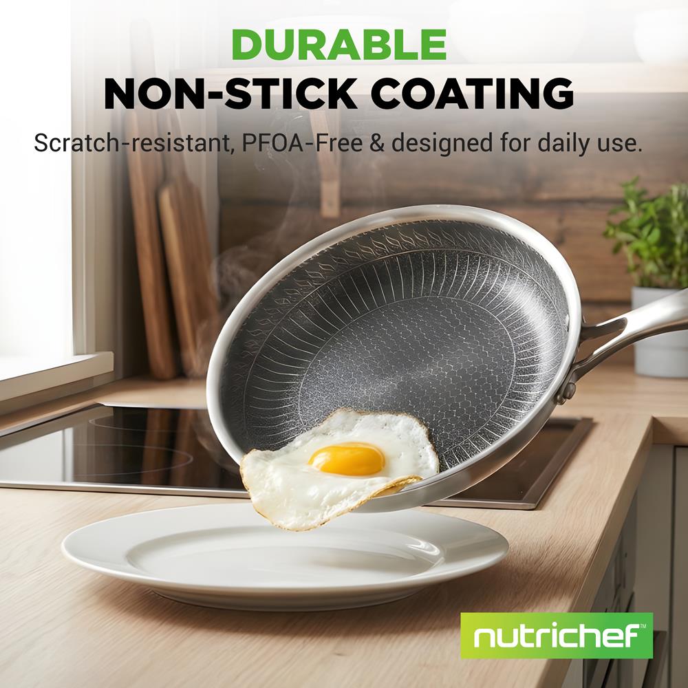 10" Stainless Steel Frying Pan, Non-Stick