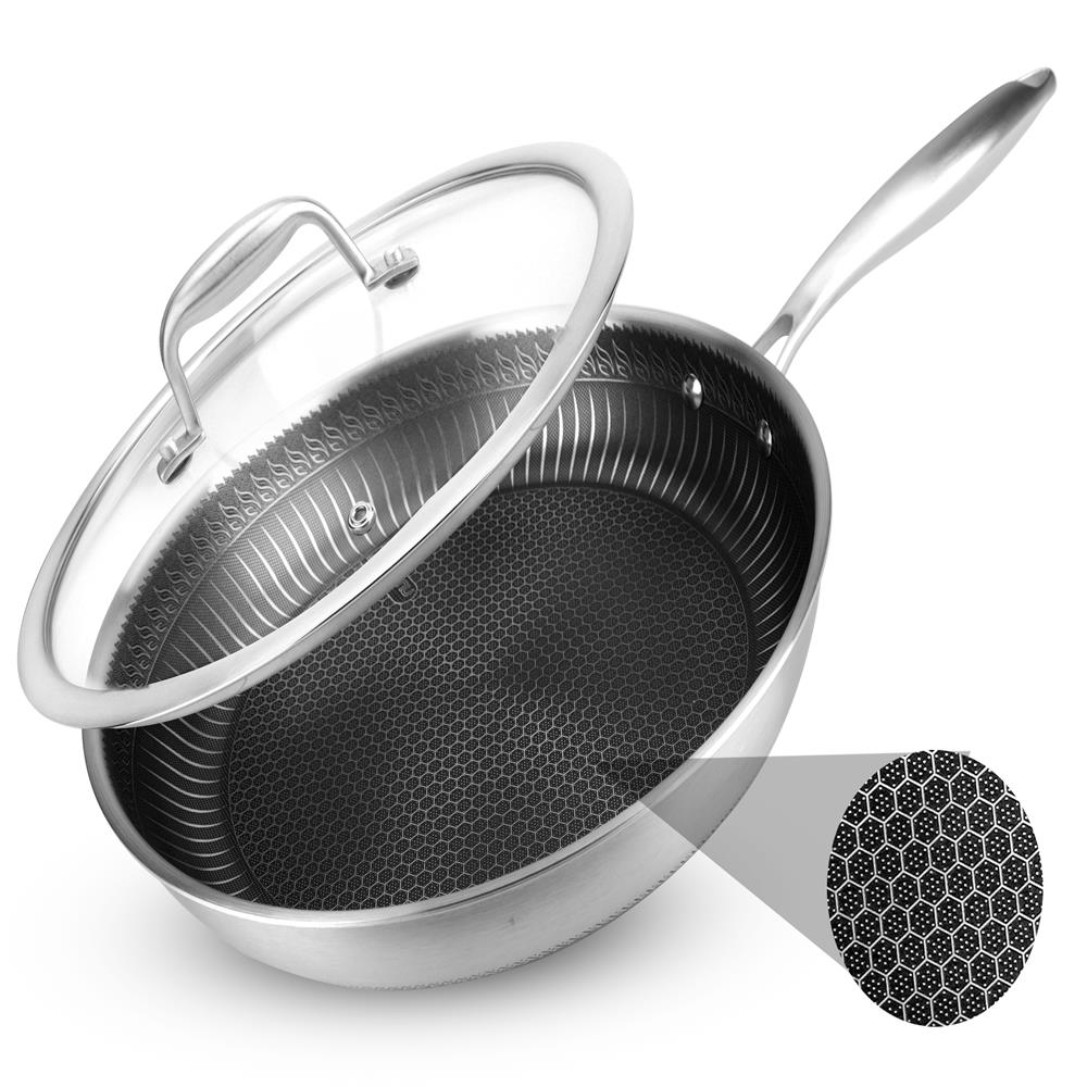 12" Stainless Steel Frying Pan - Non-Stick