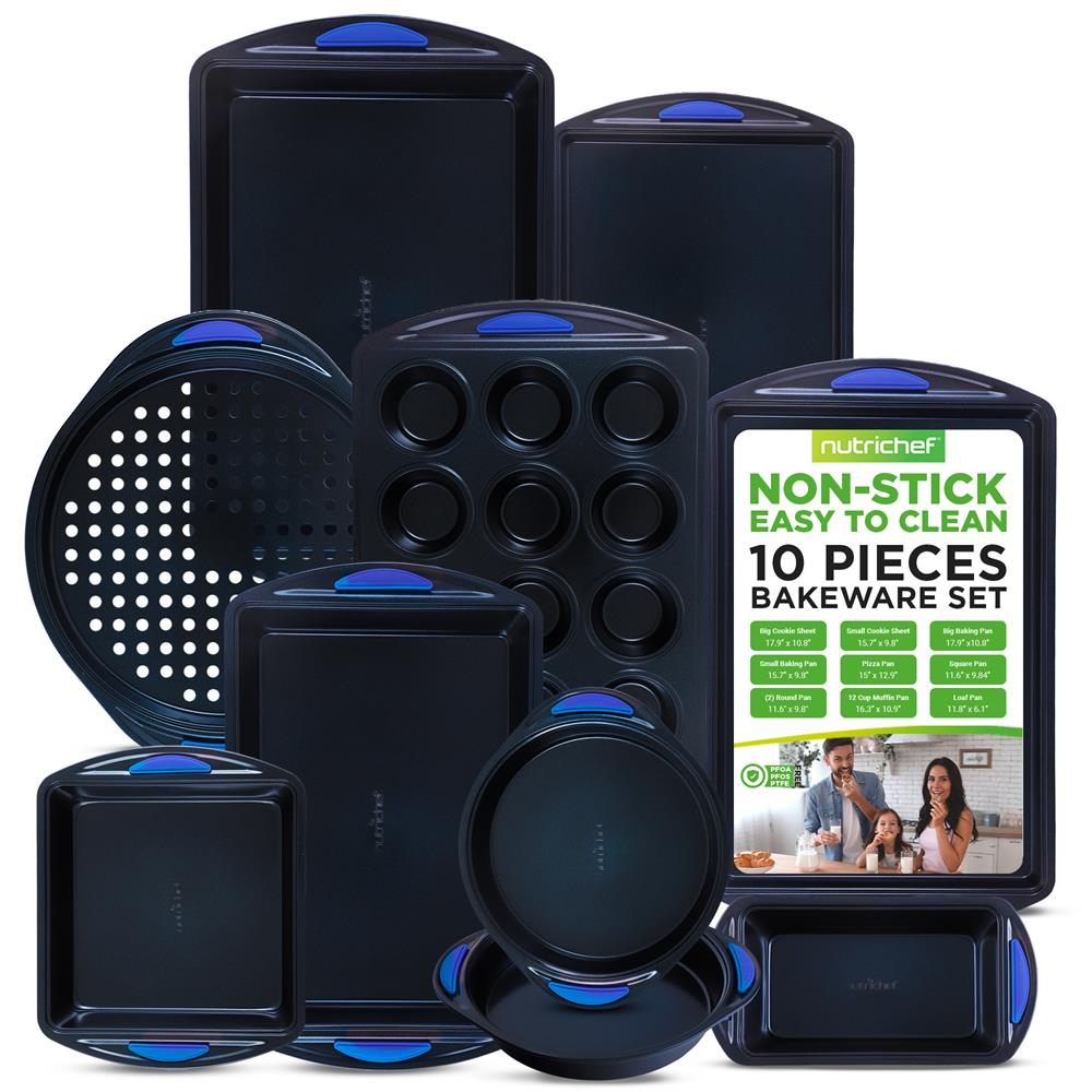 10-Piece Nonstick Bakeware Set - Easy Clean Carbon Steel