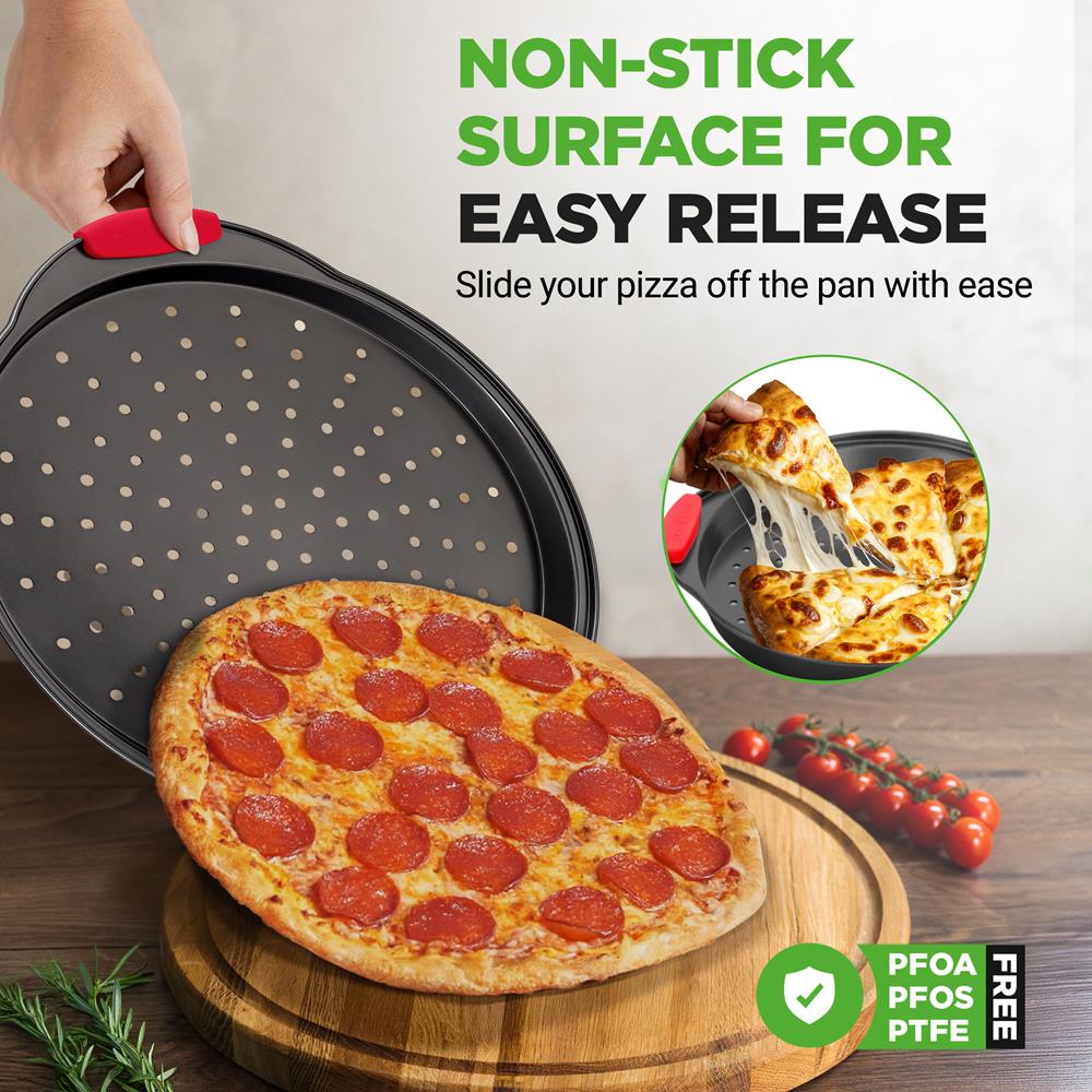 13" Nonstick Pizza Tray - Even Baking