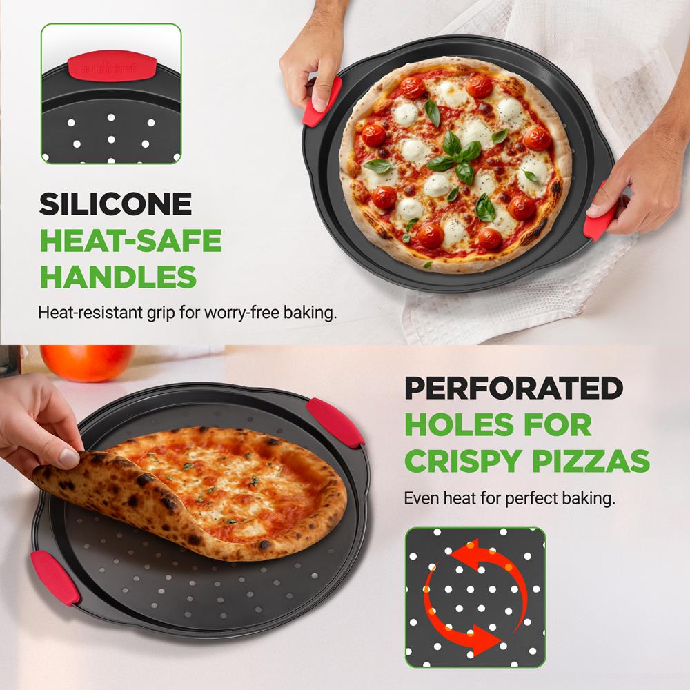 13" Nonstick Pizza Tray - Even Baking