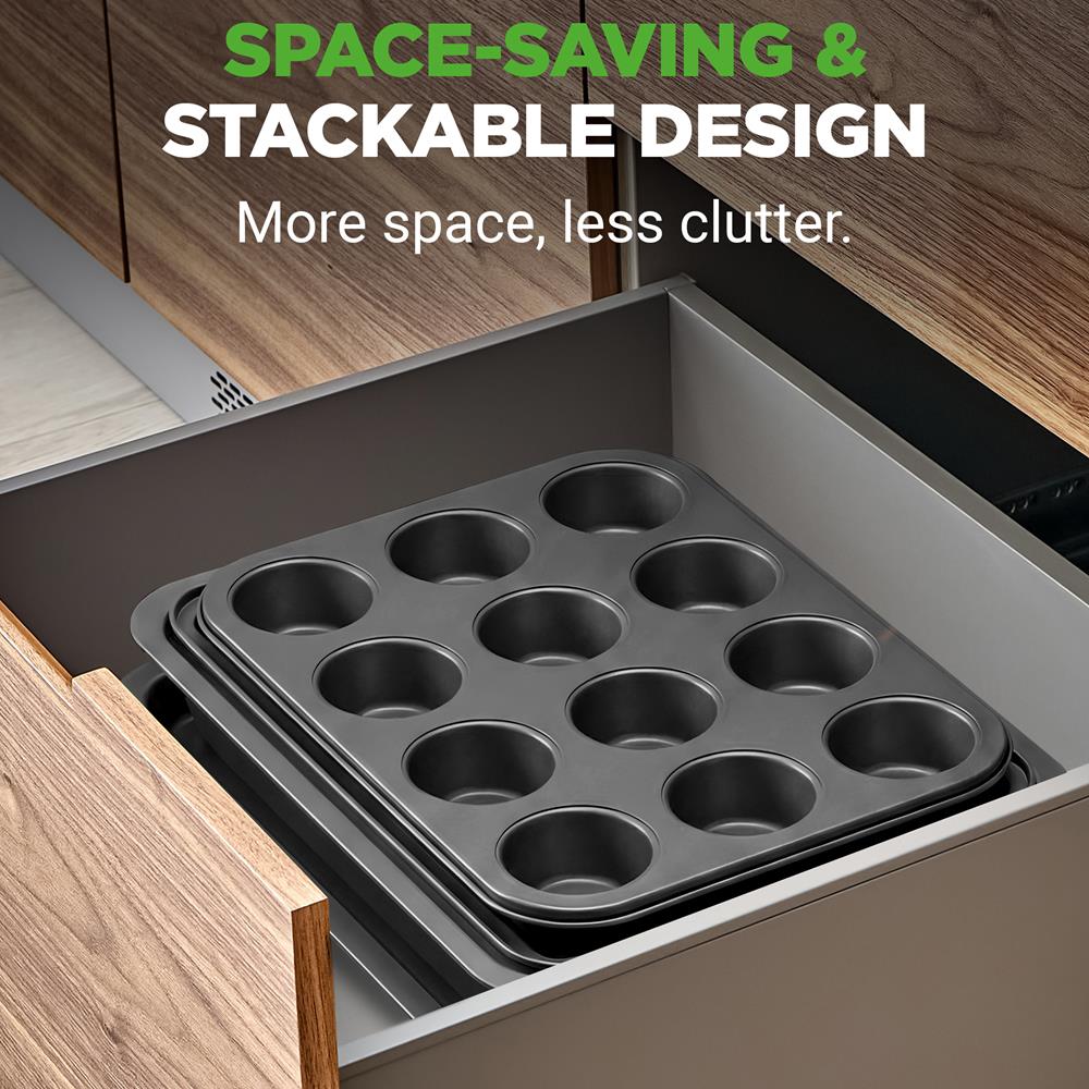 10-Piece Nonstick Bakeware Set - Easy Release Carbon Steel