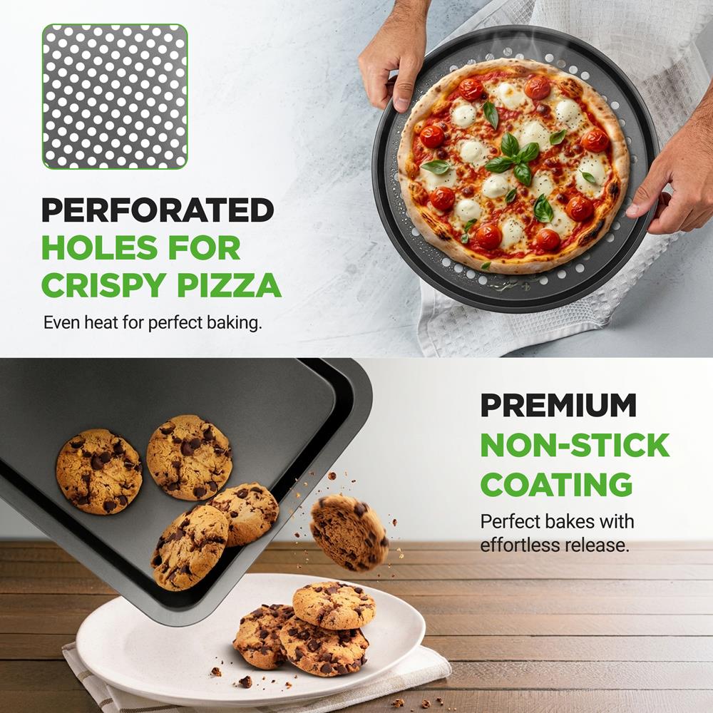 10-Piece Nonstick Bakeware Set - Easy Release Carbon Steel