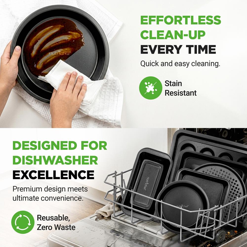 10-Piece Nonstick Bakeware Set - Easy Release Carbon Steel