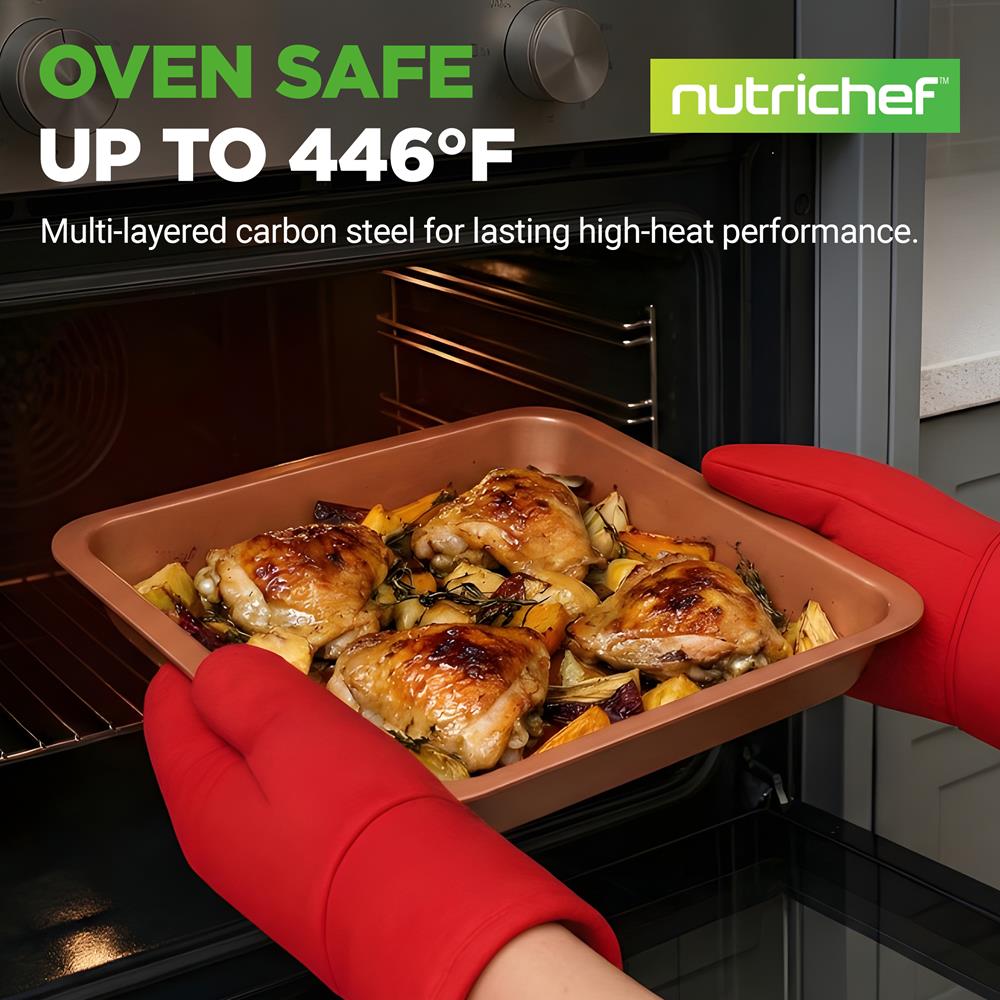 10-Piece Nonstick Bakeware Set, Easy Clean Carbon Steel