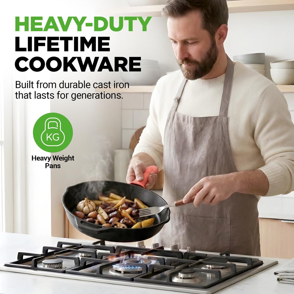 12" Cast Iron Skillet - Nonstick, Oven Safe