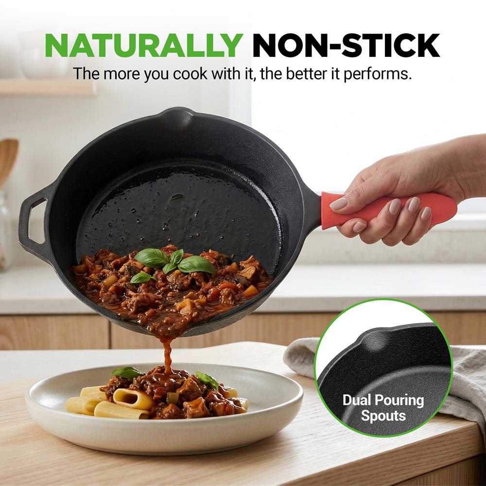 12" Cast Iron Skillet - Nonstick, Oven Safe