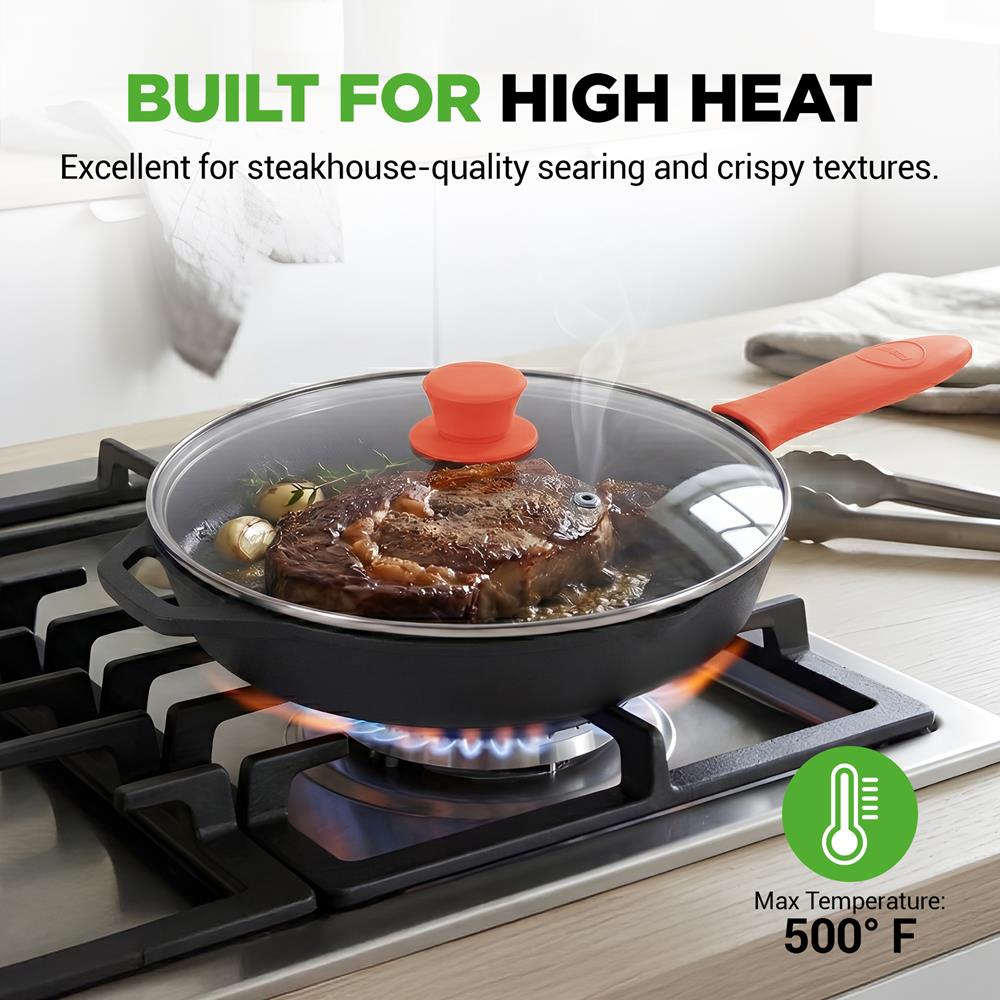12" Cast Iron Skillet - Nonstick, Oven Safe