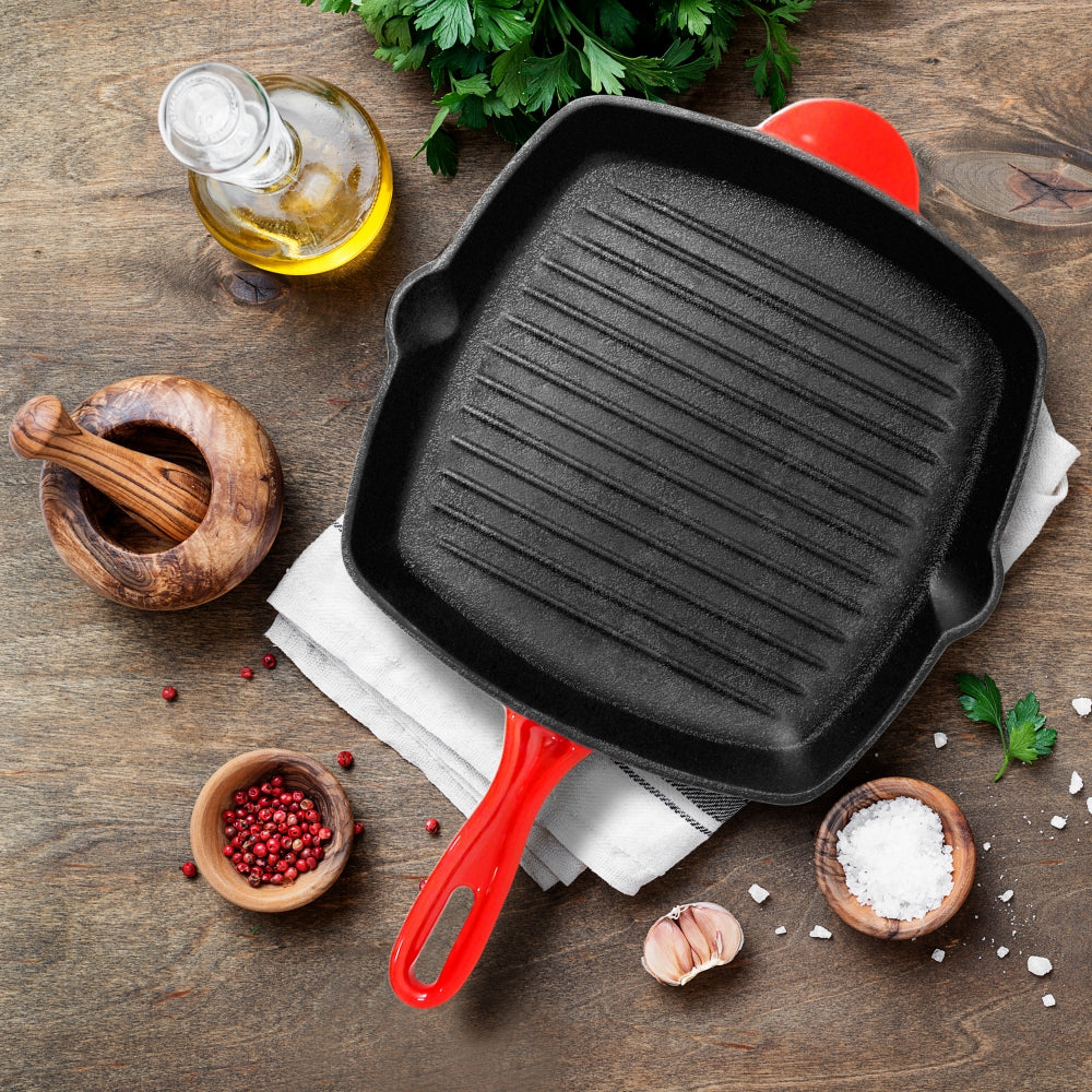 11" Cast Iron Grill Pan, Perfect Grill Marks