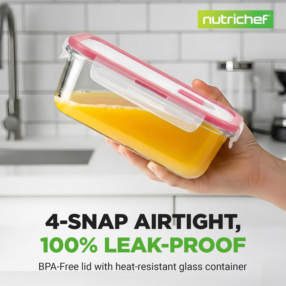 10-Piece Leakproof Glass Containers Set