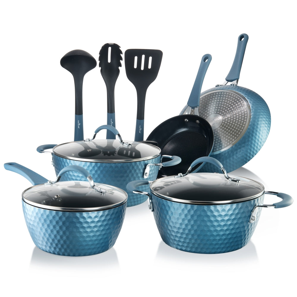 11 Pc Non-Stick Cookware Set, Even Heat Ceramic Coating