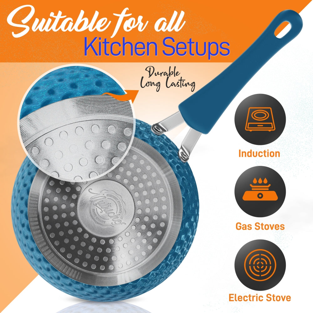 11 Pc Non-Stick Cookware Set, Even Heat Ceramic Coating