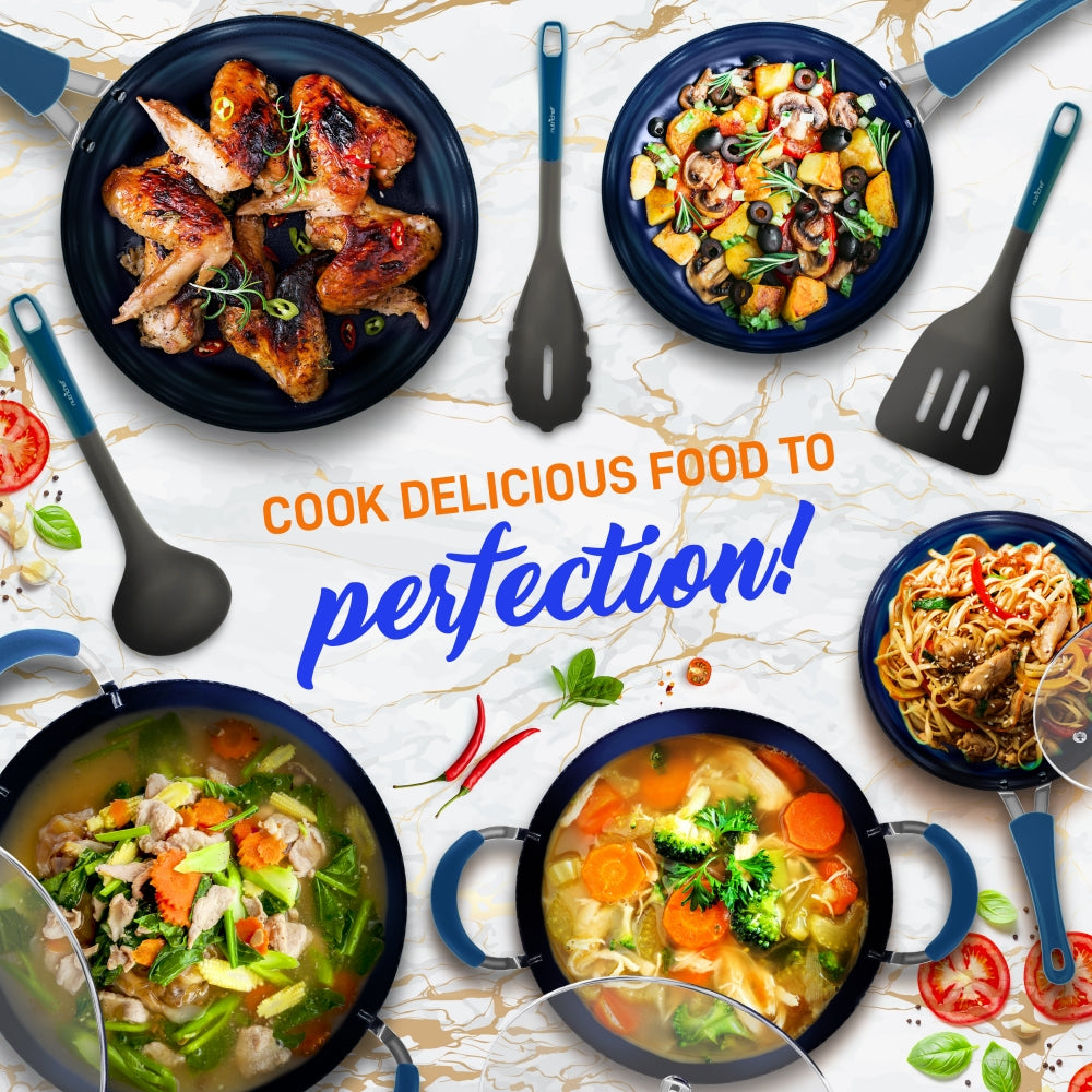 11 Pc Non-Stick Cookware Set, Even Heat Ceramic Coating