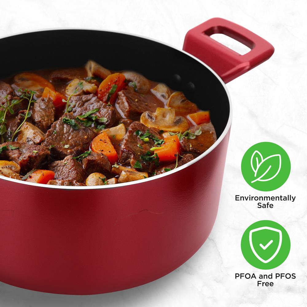 13-Piece Nonstick Cookware Set, Even Heat, Durable Coating