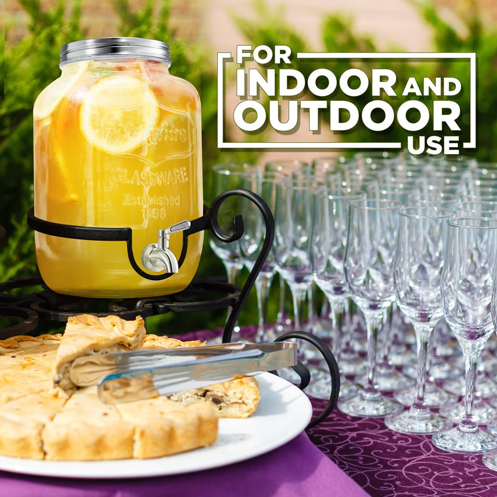 1-Gallon Glass Beverage Dispenser