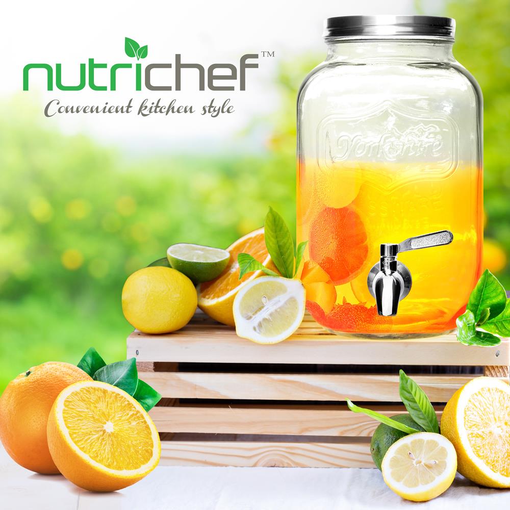1-Gallon Glass Beverage Dispenser