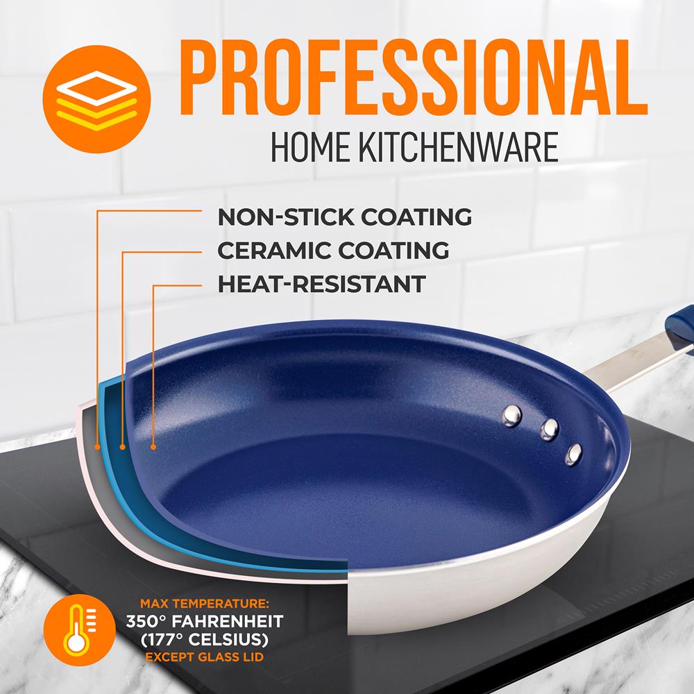 10" Nonstick Fry Pan - Easy Clean Ceramic Coating