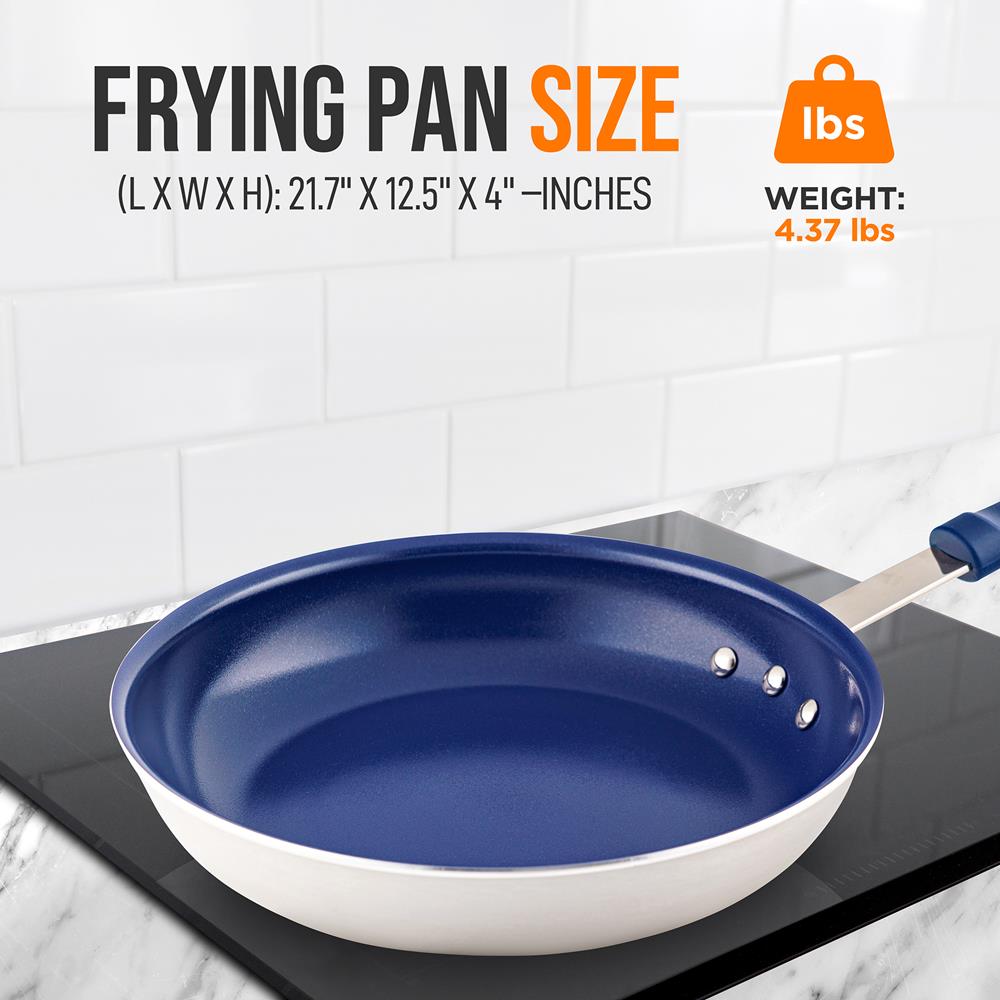 12" Nonstick Fry Pan - Easy Clean Ceramic Coating