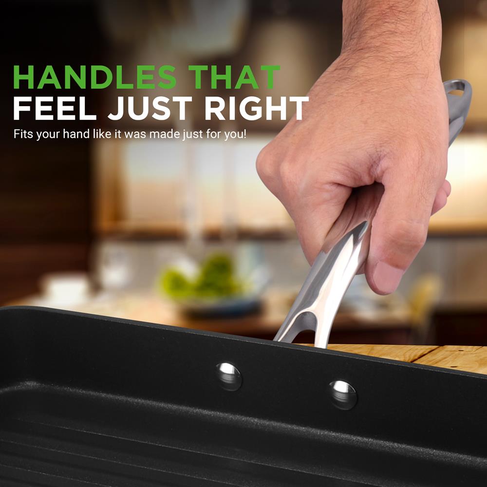 11" Nonstick Grill Pan - Perfect Searing