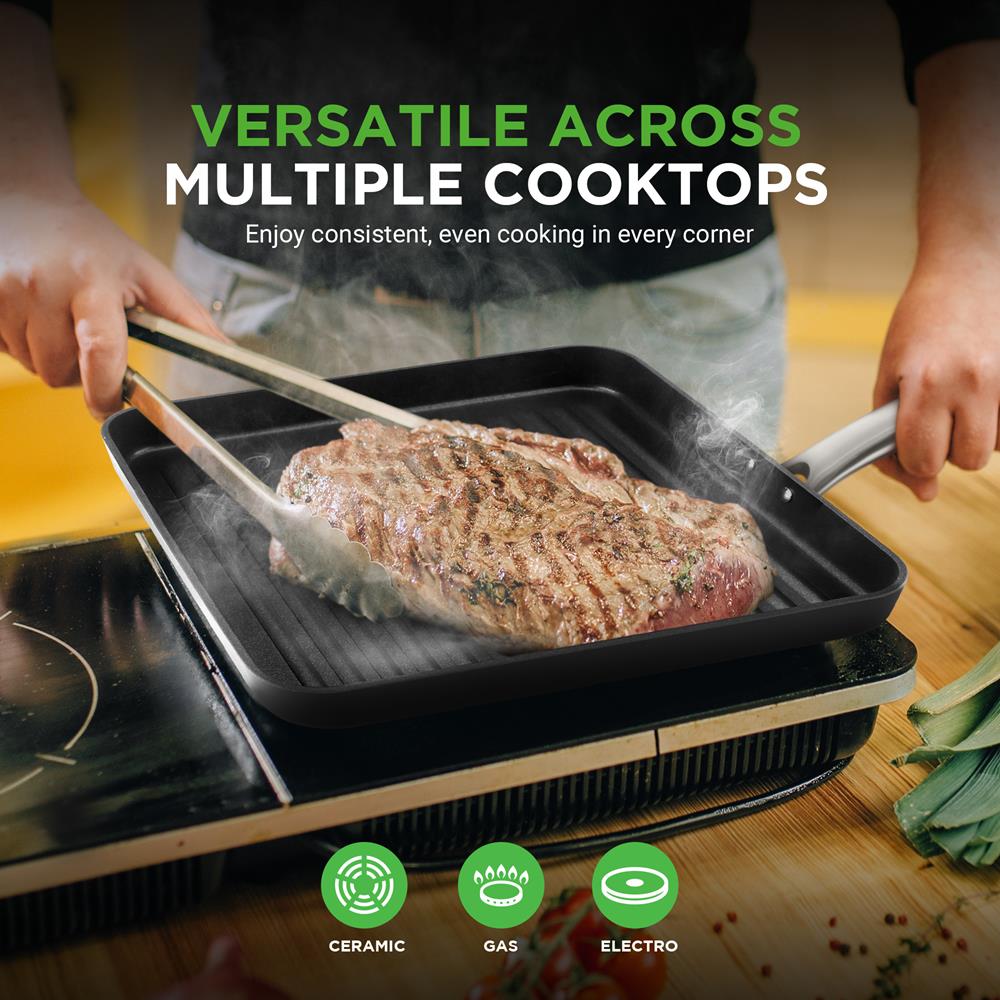 11" Nonstick Grill Pan - Perfect Searing