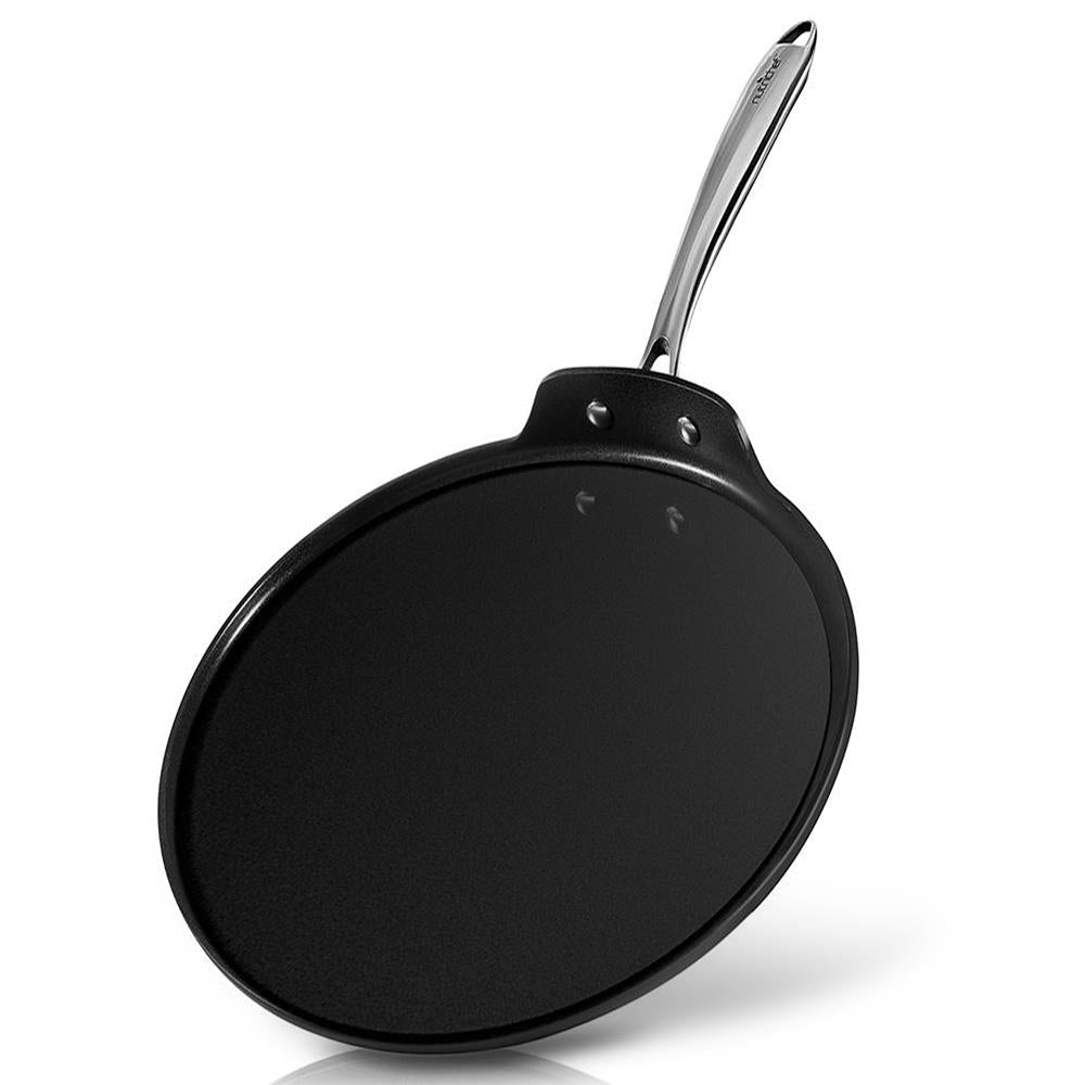 12" Nonstick Crepe Pan, Even Heating, Hard-Anodized