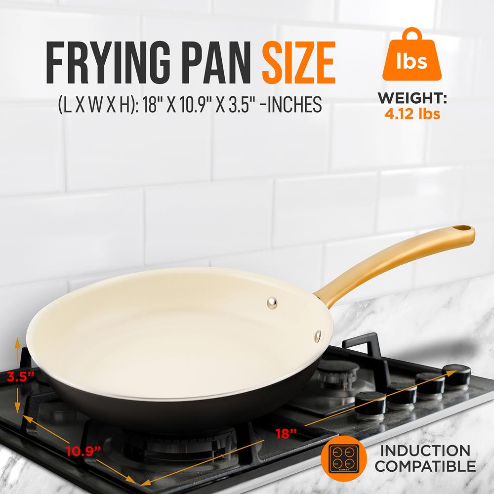 10" Non-Stick Frying Pan, Even Heat, Ceramic Coating