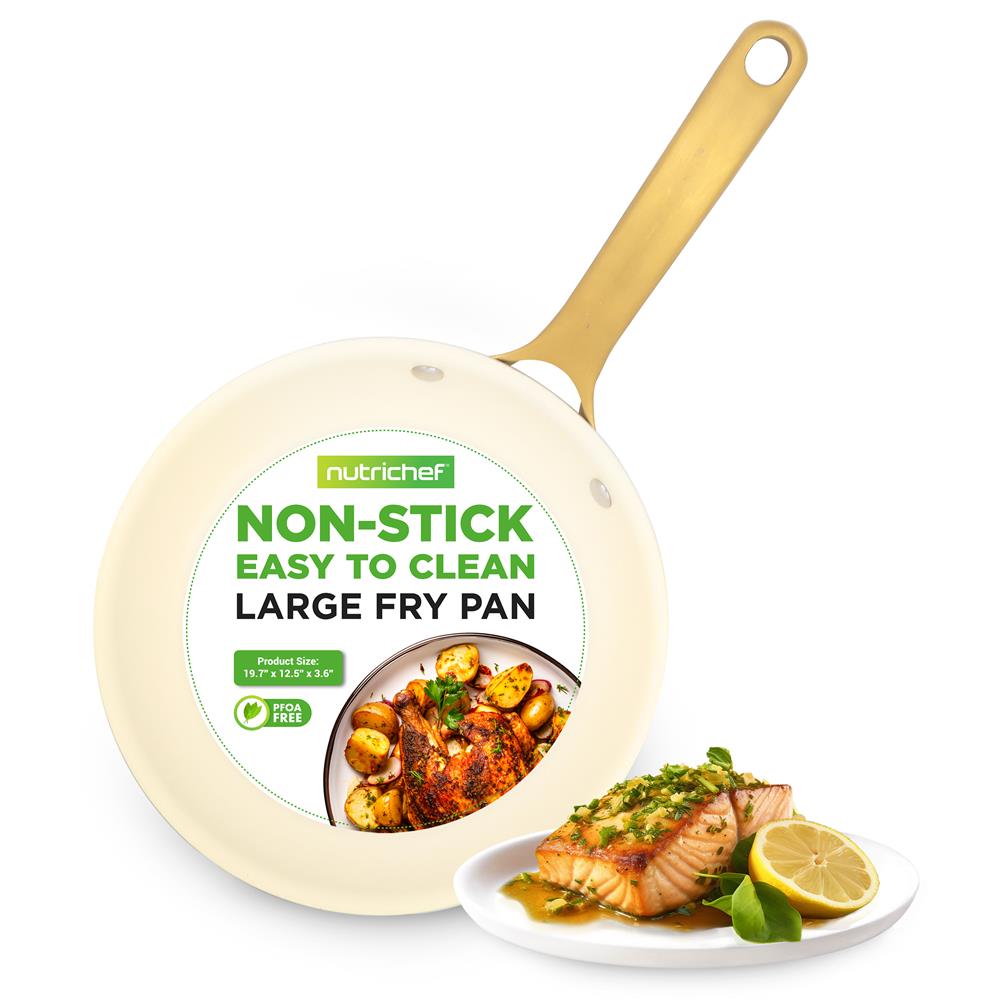 12" Non-Stick Frying Pan, Even Heat, Ceramic Coating