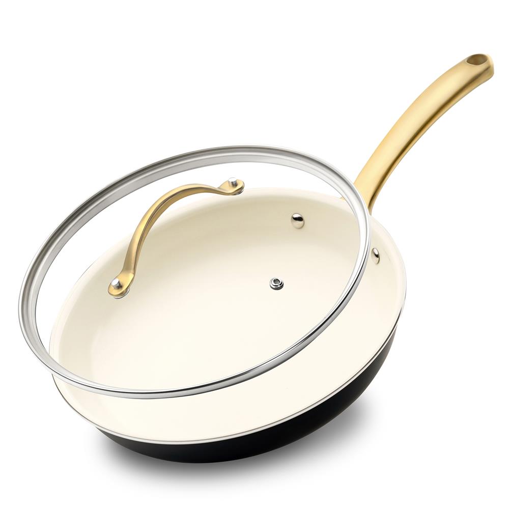 12" Non-Stick Frying Pan with Lid, Even Heat