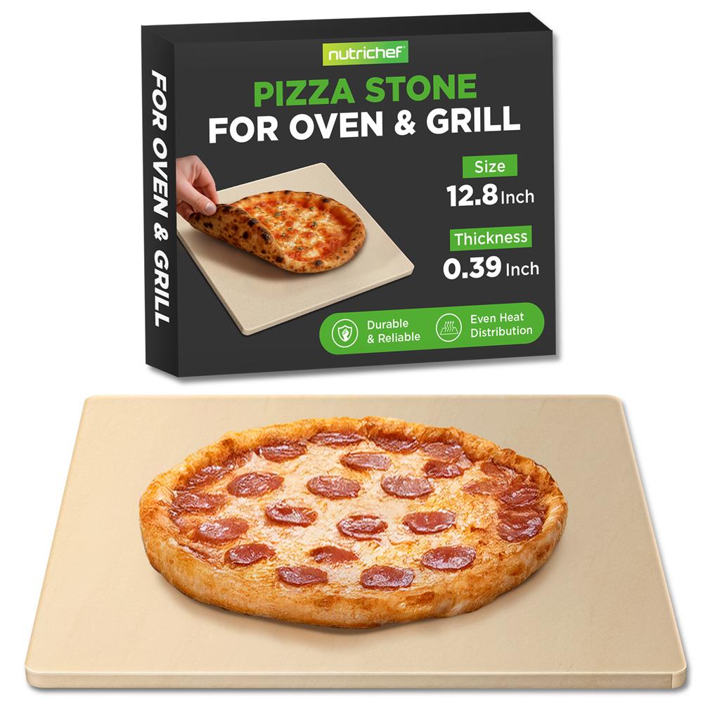 12.8" Pizza Stone for Even Heat, Thermal Shock Resistant