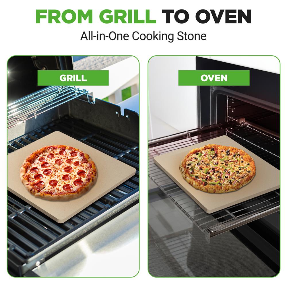 12.8" Pizza Stone for Even Heat, Thermal Shock Resistant