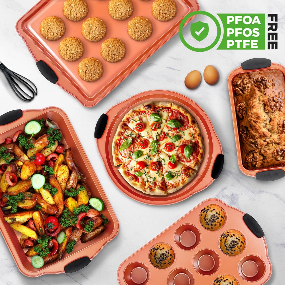 10-Piece Nonstick Bakeware Set, Even Heating, Carbon Steel
