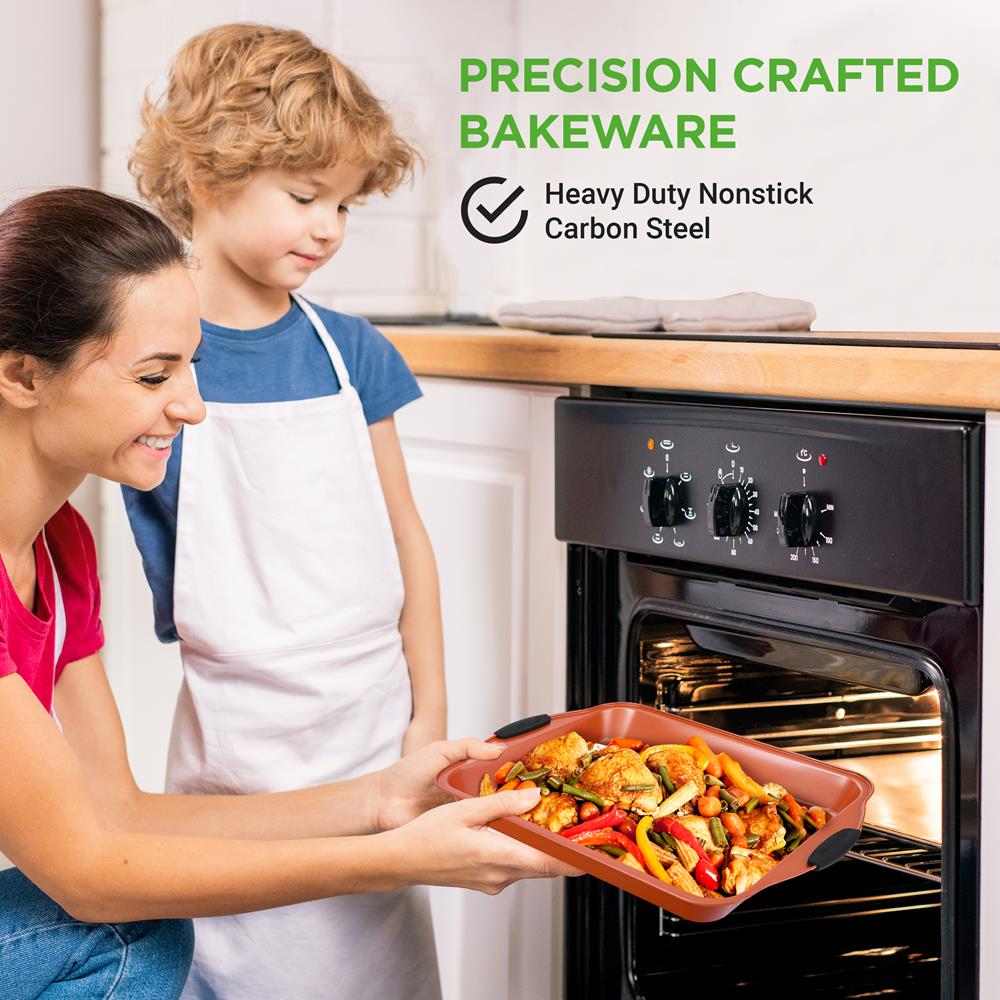 10-Piece Nonstick Bakeware Set, Even Heating, Carbon Steel