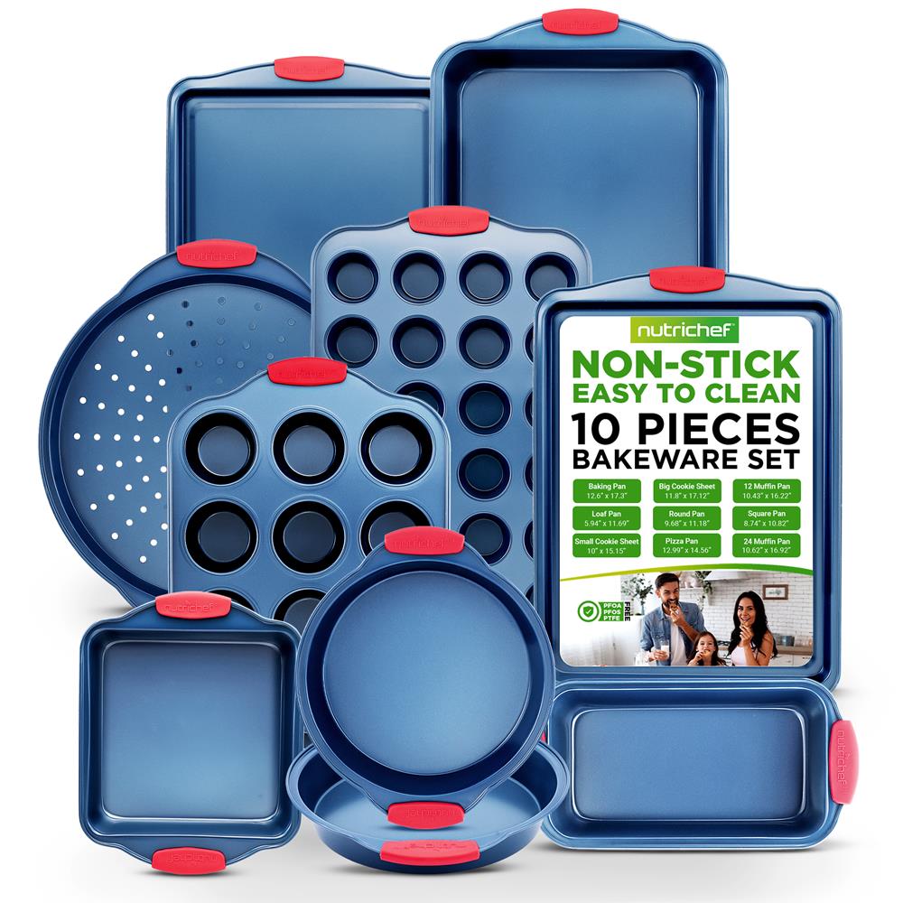 10-Piece Nonstick Bakeware Set - Easy Clean Carbon Steel