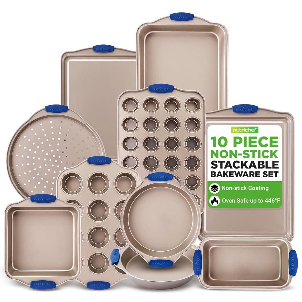 10-Piece Nonstick Bakeware Set - Easy Clean Carbon Steel