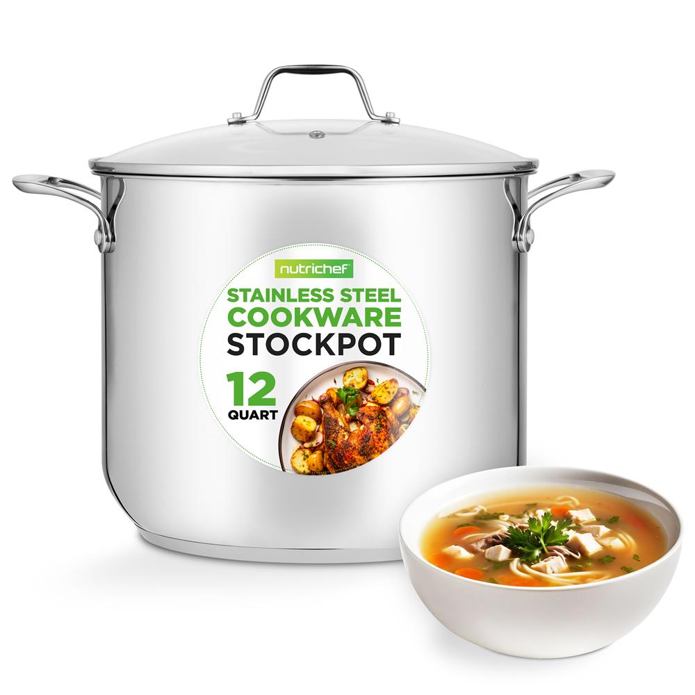 12-Quart Stock Pot, Even Heat, Stainless Steel