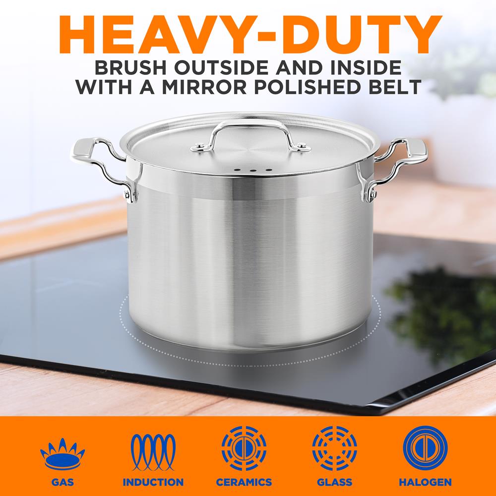12-Quart Stockpot for Stew & Soup, Induction Compatible