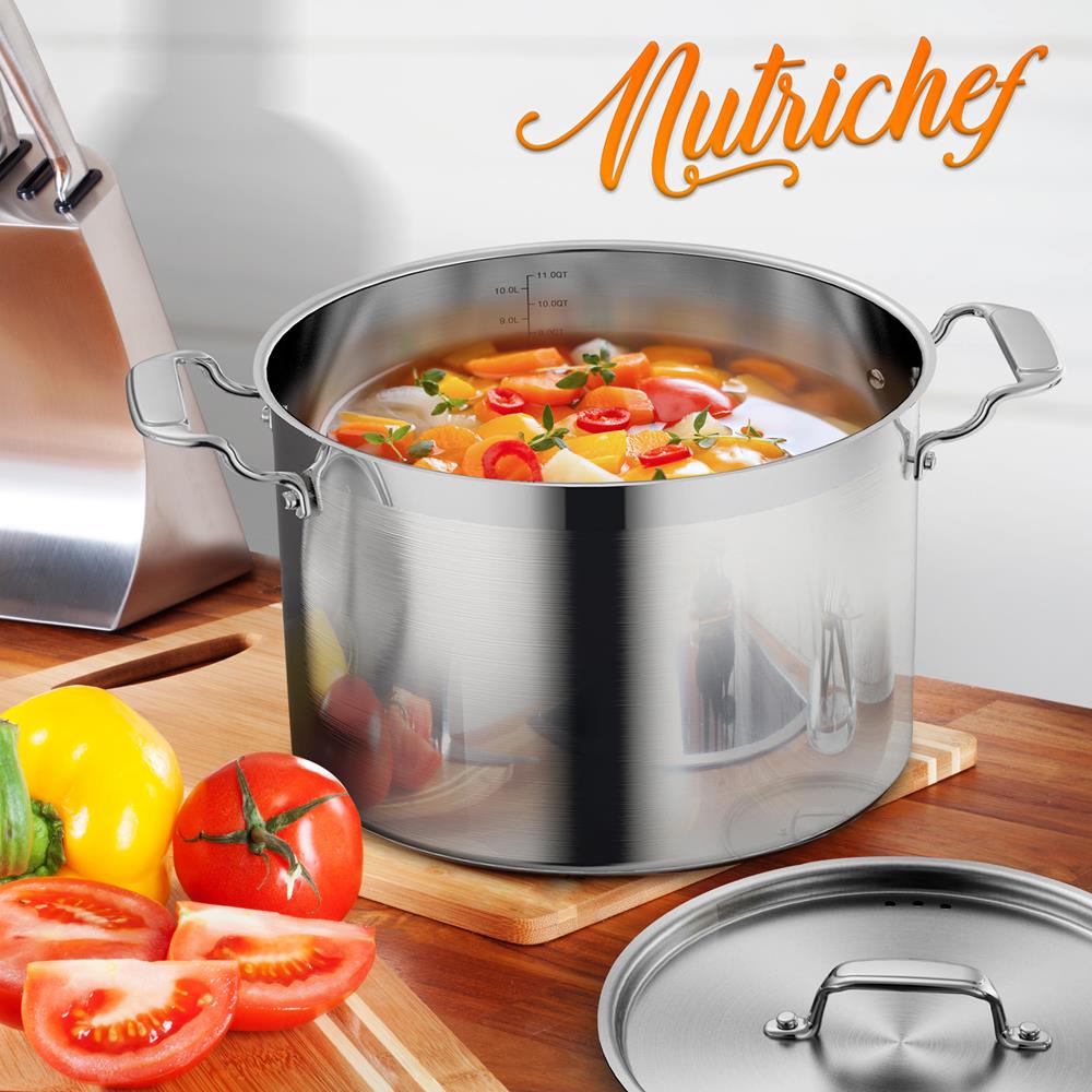 12-Quart Stockpot for Stew & Soup, Induction Compatible