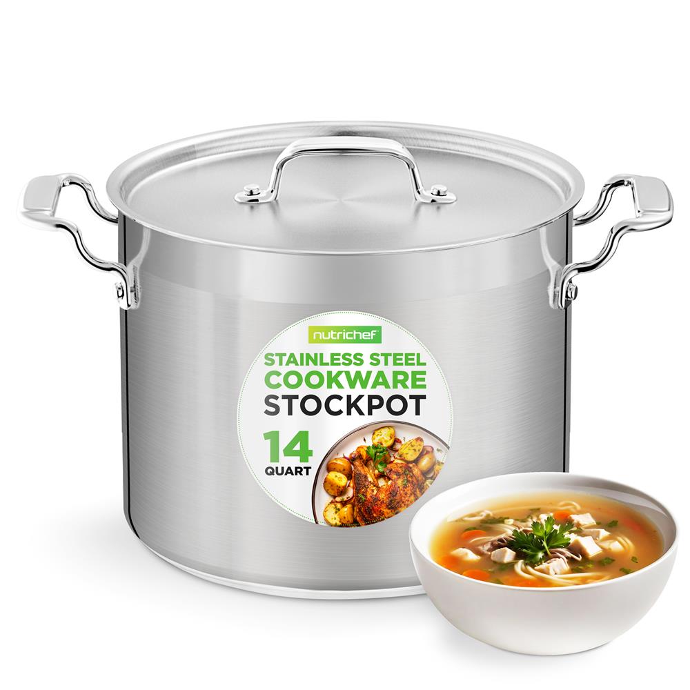 14 Qt Stock Pot - Even Heat, Induction Ready