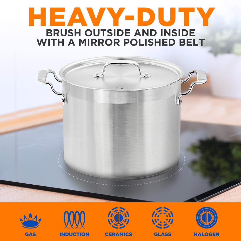 14 Qt Stock Pot - Even Heat, Induction Ready